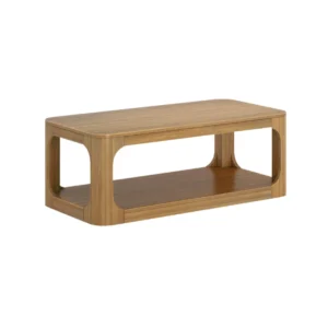 Camifield Forma Rectangular Solid Pine Wood Coffee Table with Storage Shelf