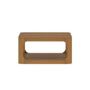 Camifield Forma Square Solid Pine Wood Coffee Table with Storage Shelf